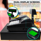 CR260 Cash Register with Steel Drawer Fast Printing User Friendly Interface Compact Black Design