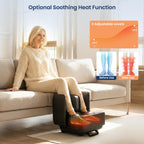 Shiatsu Foot and Calf Massager with Heat 2 in 1 Ottoman Foot Rest FSA Eligible Deep Kneading