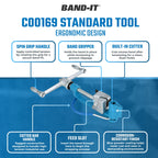 C00169 Standard Banding Tool 1/4 to 3/4 Inch Wide with Built In Cutter for Banding and Strapping