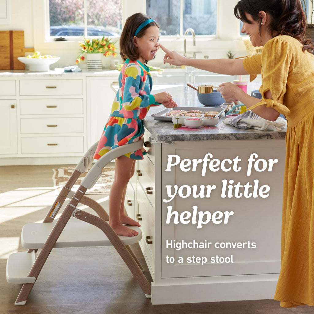 EveryStep Slim 6 in 1 Convertible Highchair Misty Infant Toddler Feeding Chair