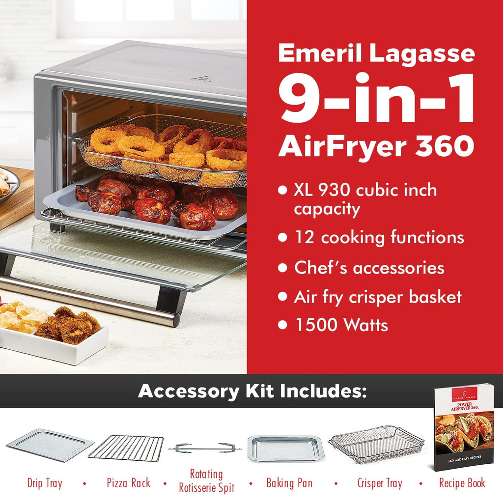 9-in-1 Countertop Air Fryer Oven for Everyday Cooking