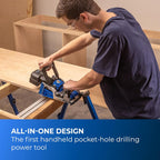 Rebel 20V Ionic Drive Pocket Hole Joiner Kit KPTBRB100A Cordless Woodworking Tool Set with Drill Bit