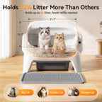 Extra large automatic cat litter box with infrared scanning and anti pinch safety protection