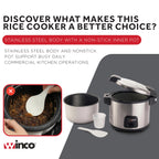 30 Cup Commercial Grade Electric Rice Cooker S Large Capacity Restaurant Home Kitchen Durable