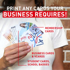 Badgy200 Plastic Card Printer with Badge Studio Plus ID Design Software Full Color Custom Tamper Proof Badges