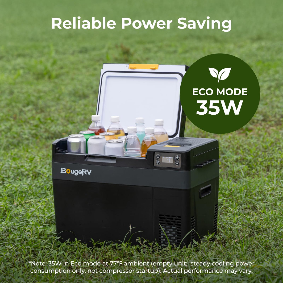 Portable Car Refrigerator, 30 Qt, 240Wh LiFePO4 Battery, CRX3, -4°F to 68°F