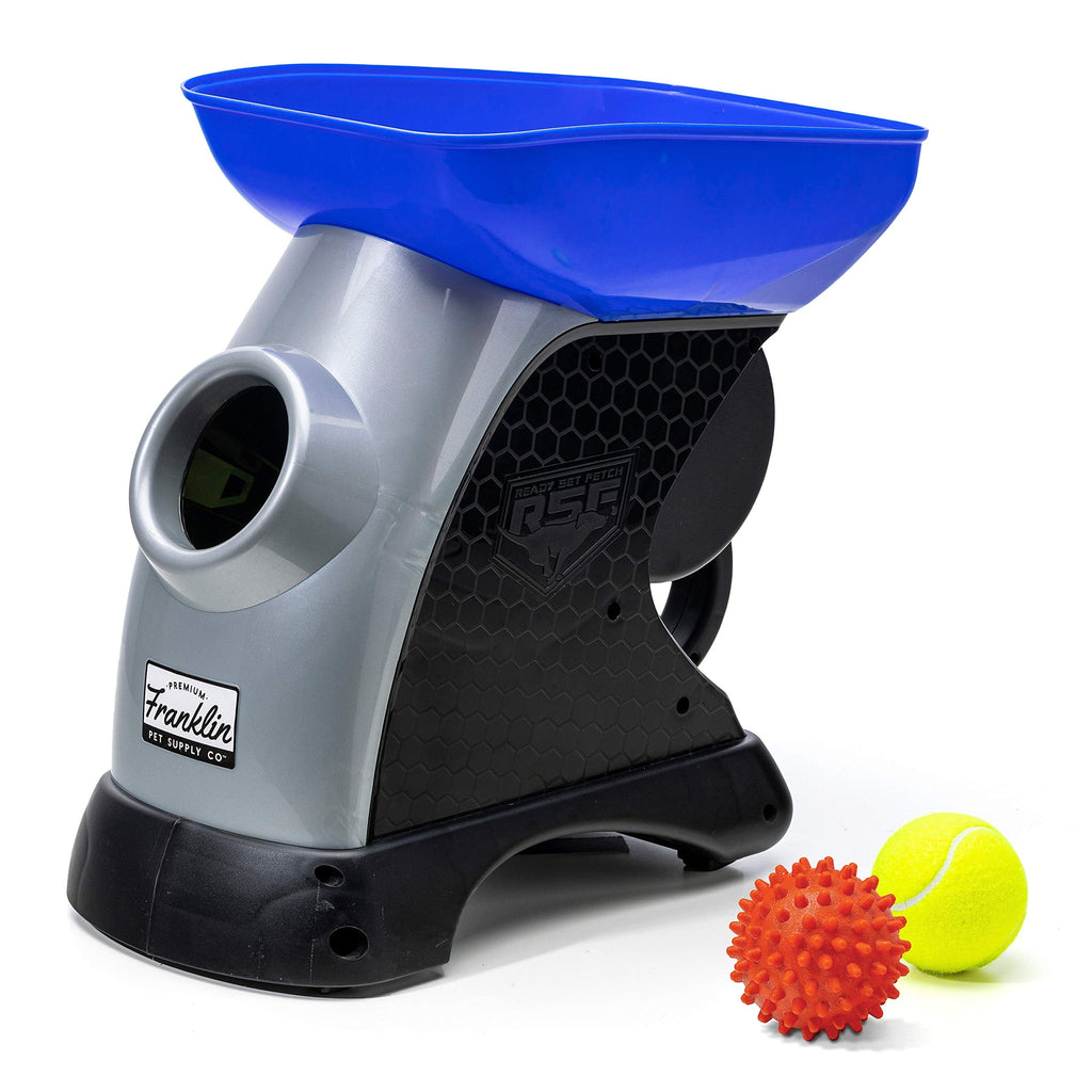 Ready Set Fetch Automatic Tennis Ball Launcher Black Portable Dog Fetch Training Toy for Dogs