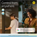Smart Lock Deadbolt Compatible with Google Matter Keyless Entry App Control Smart Home Matte Black