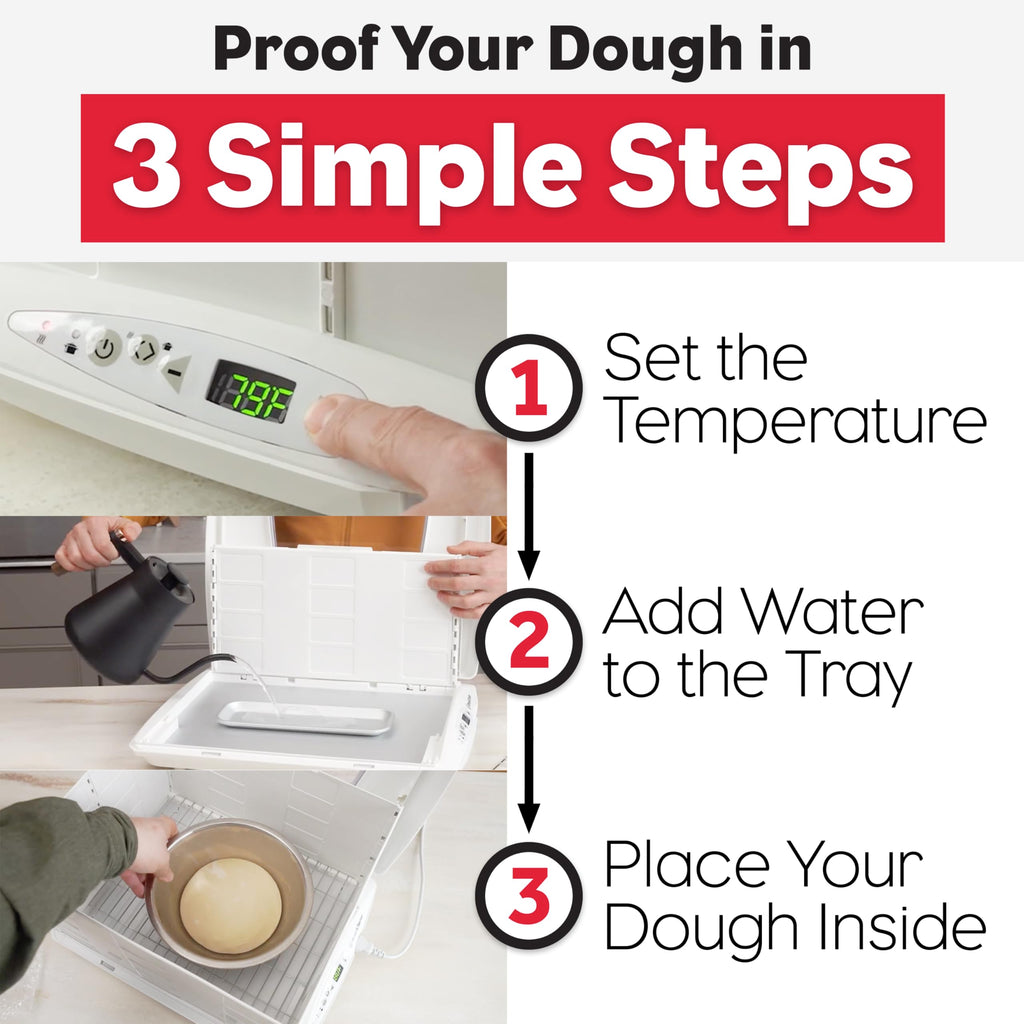 Folding Proofer and Slow Cooker Proofer Version for Bread Dough Fermentation and Food Dehydration