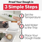 Folding Proofer and Slow Cooker Proofer Version for Bread Dough Fermentation and Food Dehydration