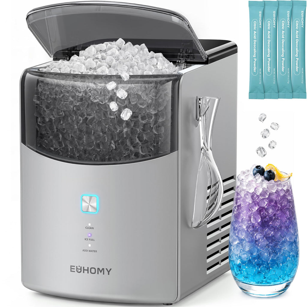 2026 Upgraded Countertop Nugget Ice Maker 35lbs Sonic Crushed Ice Machine for Home Kitchen