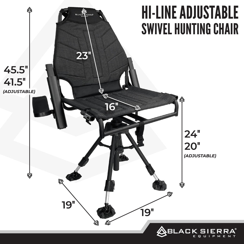 360 Silent Swivel Hunting Chair XL Padded Blind Seat 300 lb Capacity Comfortable Blind Chair