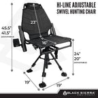 360 Silent Swivel Hunting Chair XL Padded Blind Seat 300 lb Capacity Comfortable Blind Chair