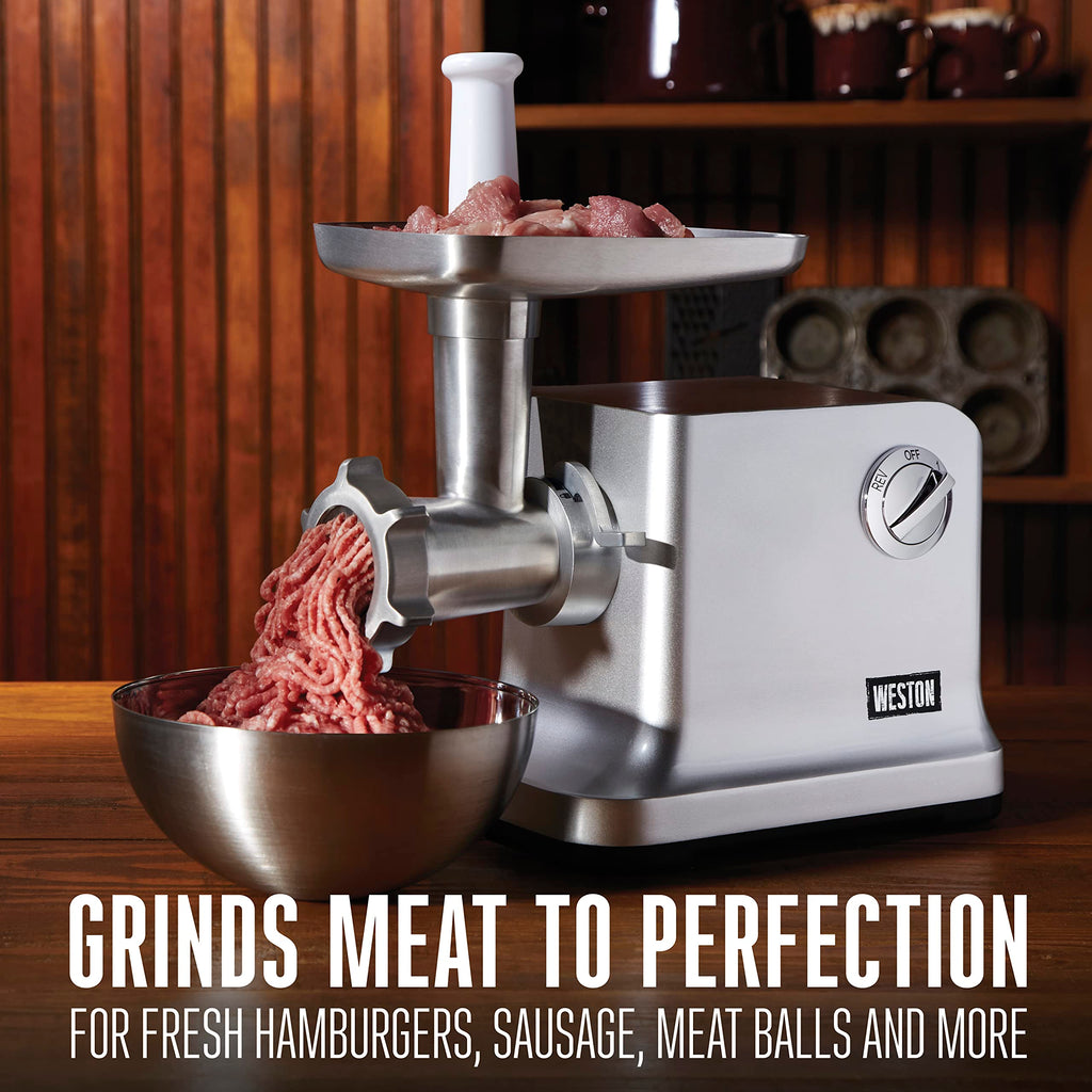 Electric meat grinder and sausage stuffer #12 heavy duty kitchen appliance for home commercial use