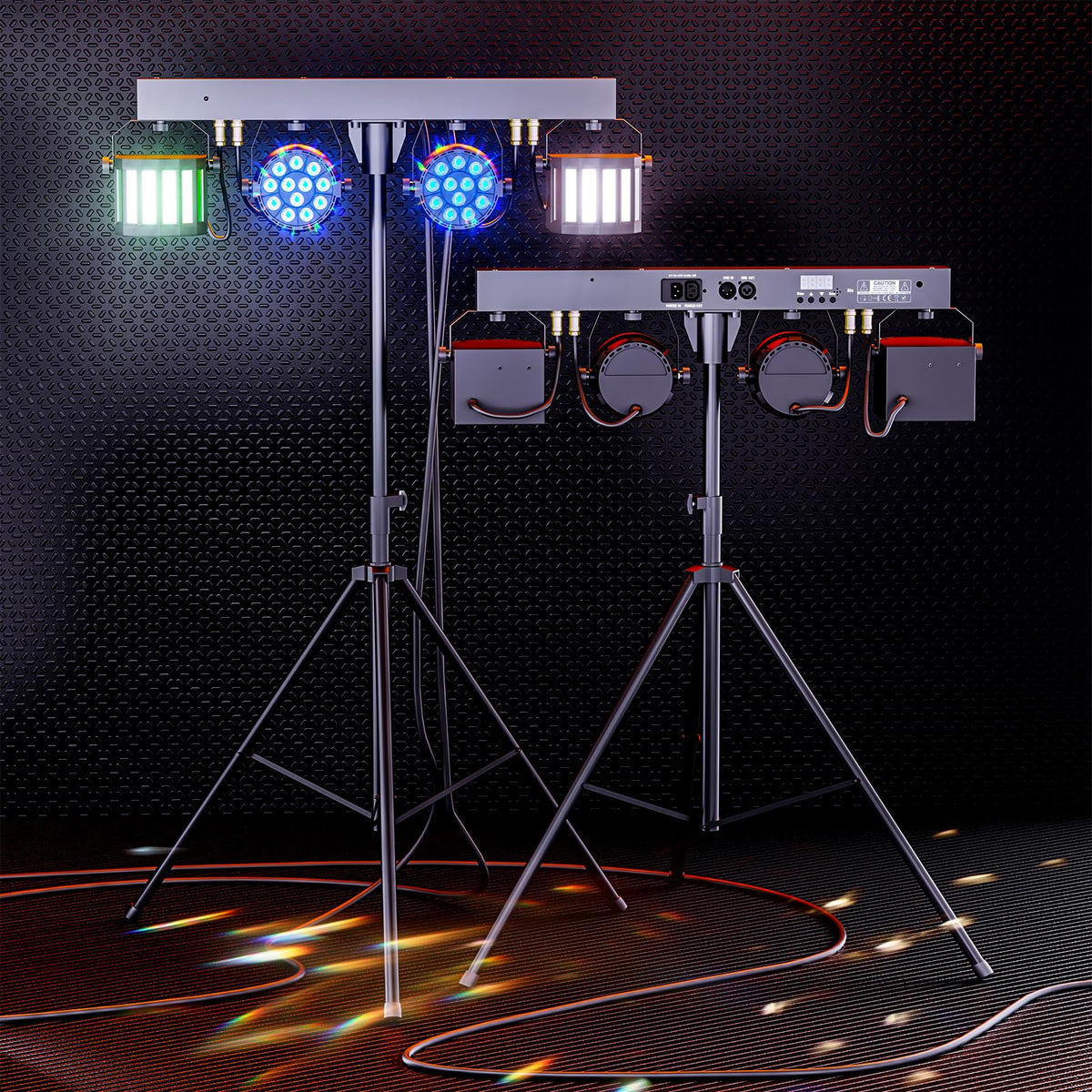 5 in 1 DJ lights with stand sound activated DMX remote control LED par light 3/6/15CH party wedding KTV