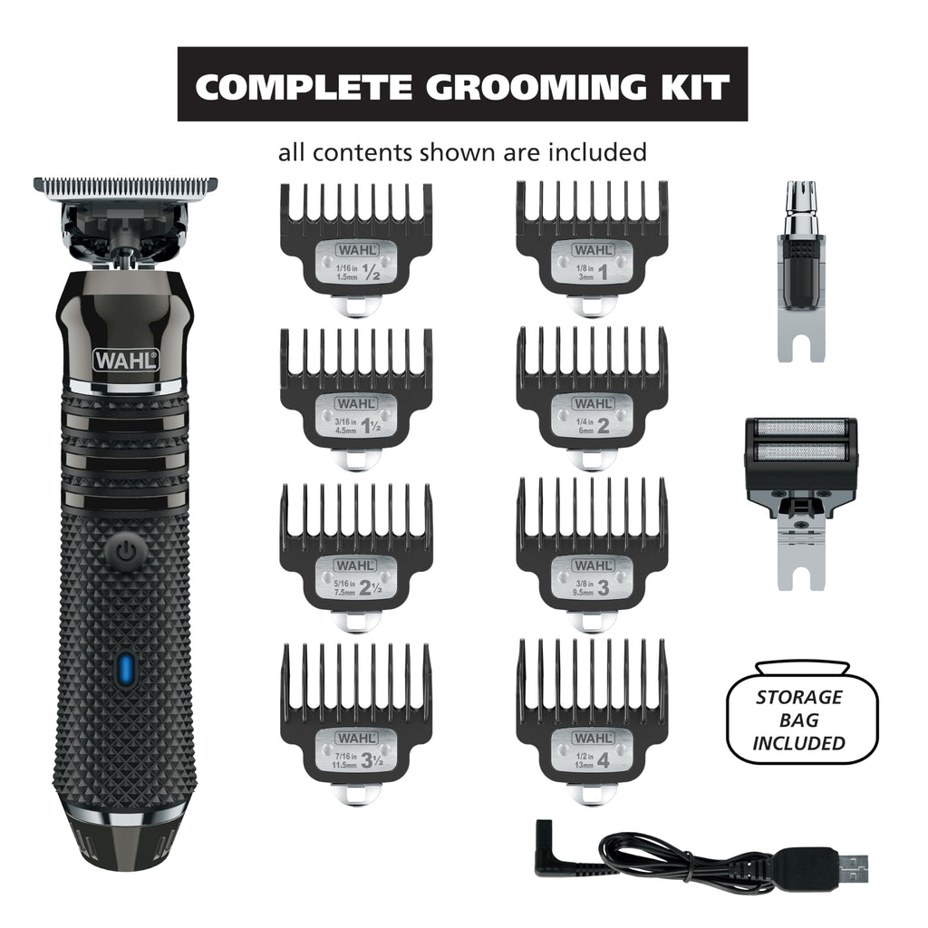 Pro Series High Visibility Cordless USB Skeleton Style Beard Trimmer for Men Rechargeable Grooming Tool