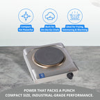 KR-S2 Portable Electric Hot Plate 1500W Cast Iron Single Burner Compact Countertop Electric Cooker
