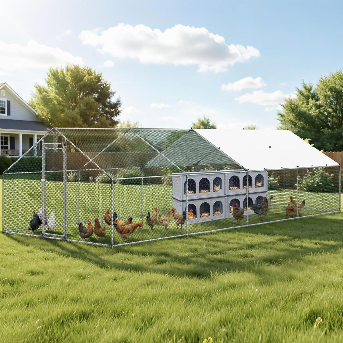 Plastic Chicken Nesting Boxes for Coop Poultry Hens Egg Laying Durable Easy Clean Farm Use