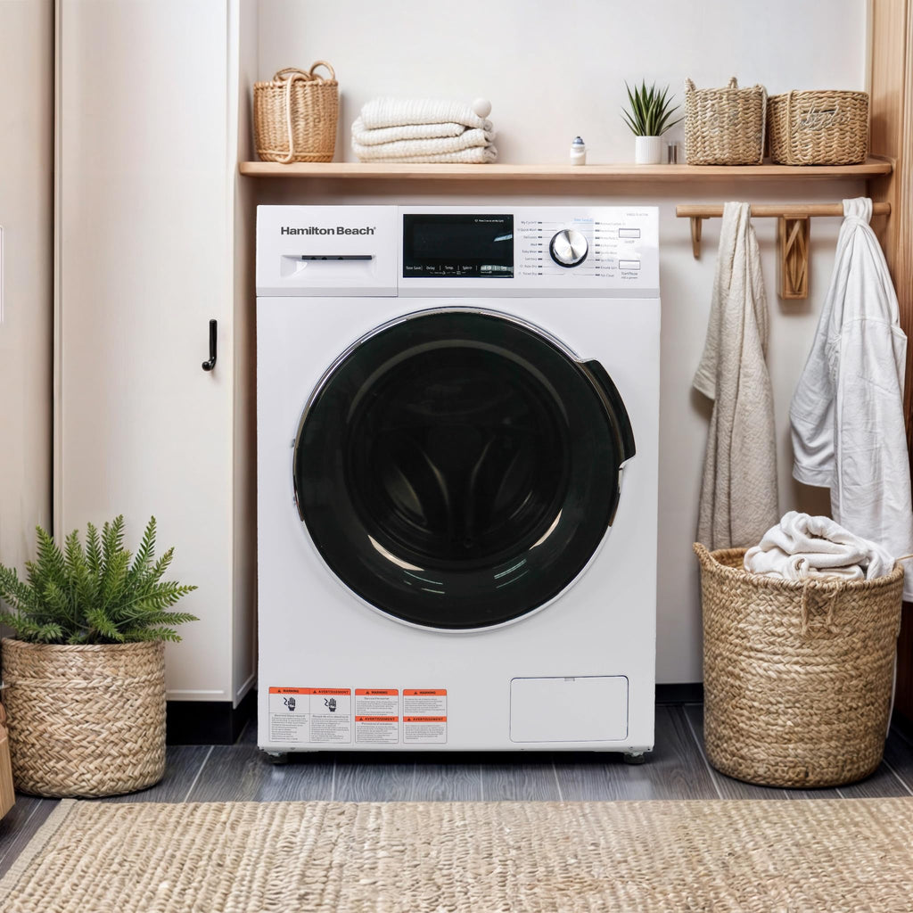 2.65 Cu Ft All In One Apartment Size Washer and Dryer Combo Compact Space Saving Design for Small Spaces