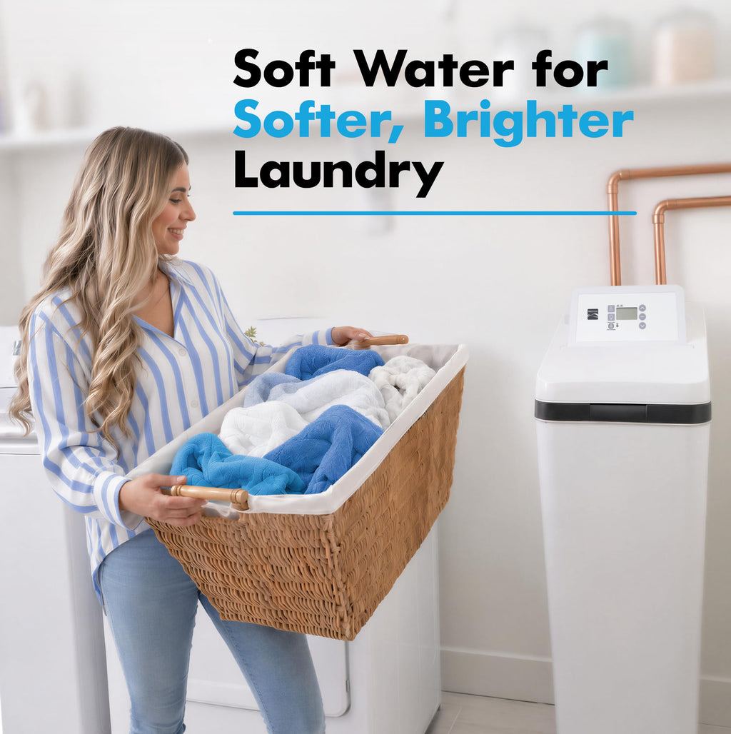 350 Whole House Water Softener System 32000 Grain High Capacity for Homes with 1 to 4 People