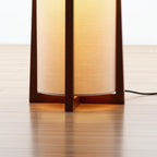 Parker Paper Lantern Floor Lamp 48 Inch Tall Wood Frame Asian Tower Shade for Bedroom Living Room Office Decor