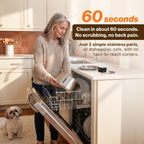 Wireless doggy fountain 7L 1.85 Gal cordless stainless steel pet fountain 4 layer filtration 30 day battery