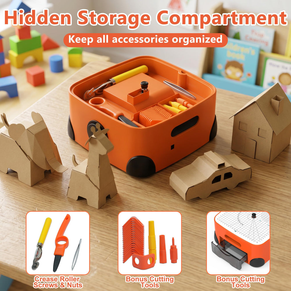 Child Safe Cardboard Cutter for Kids Includes Cutting Tools for DIY Crafting and School Art
