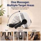 Shiatsu Foot Massager with Heat Standard Size White Deep Kneading Relaxation Therapy for Home Use