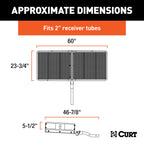 18153 Folding hitch basket cargo carrier 60 by 24 with 500 lb capacity heavy duty for SUV truck RV