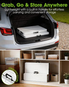 6FT Folding Table and 2 Chairs Set Sturdy Portable Picnic Table for Camping Garden BBQ White