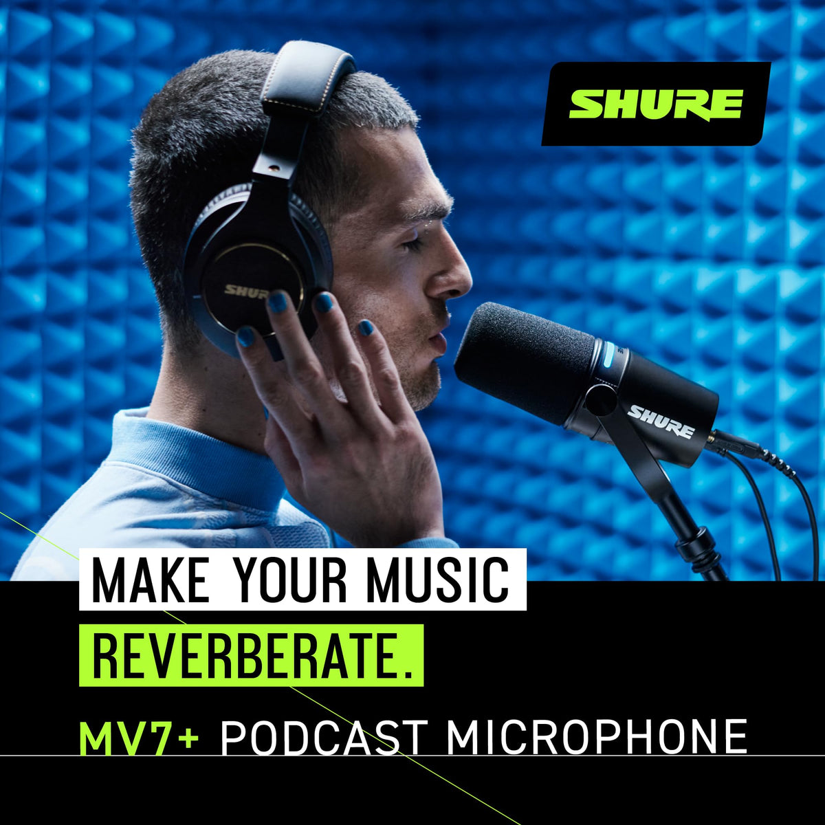 MV7+ USB C XLR Podcast Dynamic Microphone Black for Streaming Recording Broadcasting and Studio