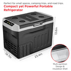 2 in 1 Portable Compact Compressor Fridge Freezer Dual Voltage 12V 24V DC 110 to 240V AC 21qt for Car Camping