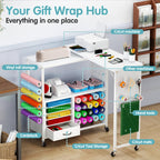 360 Craft Cart 26 Vinyl Storage and Pegboards Rolling Organizer Compatible with Heat Press and Cutting Machine