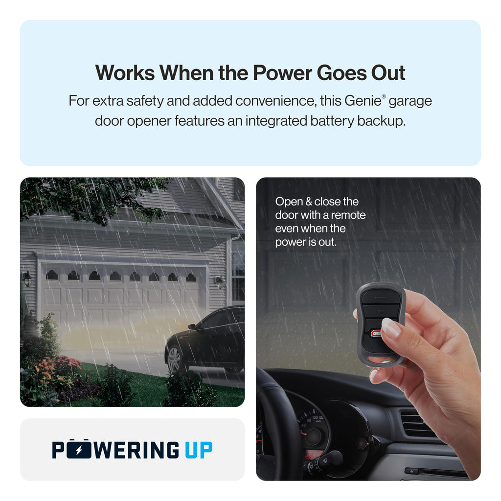 B6172H Wall Mount Smart Garage Door Opener with DC Motor Lifts up to 14ft High 850lbs Black