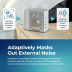 Sound plus Sleep SE White Noise Machine Adaptive Sound Sleep Therapy Device for Home Relaxation White