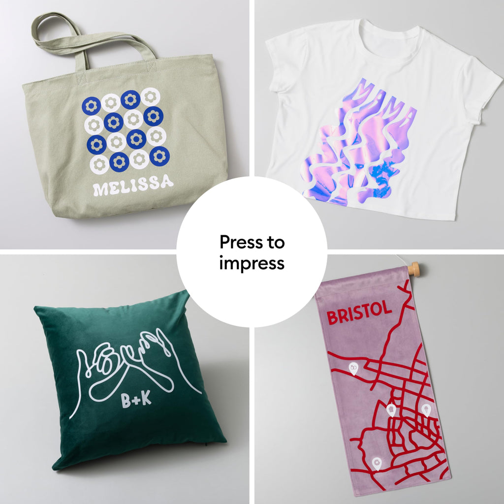 EasyPress SE Blue 12 x 10 Heat Press with EasyPress Mat 12 x 12 for DIY T Shirts and Crafts