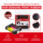 Badgy200 Plastic Card Printer with Badge Studio Plus ID Design Software Full Color Custom Tamper Proof Badges