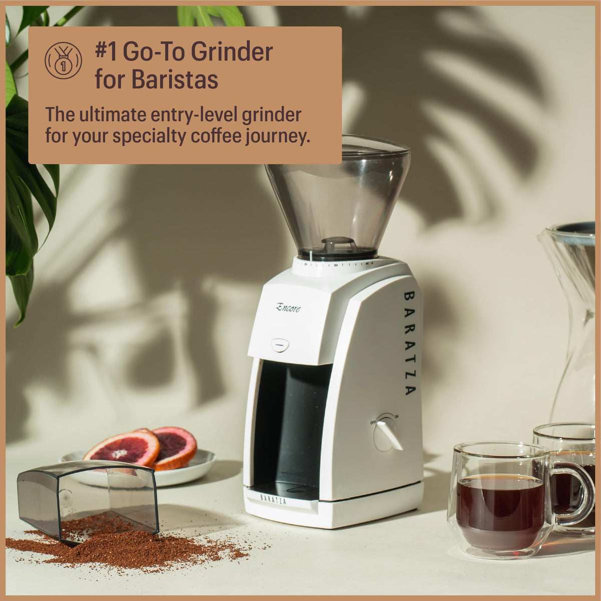 Encore coffee grinder ZCG485BLK black conical burr adjustable 40 grind settings for home brewing