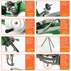 Version 10 Shoe Repair Hand Sewing Machine with Nylon Line Manual Mending for Shoes Bags Clothes Quilts Coats