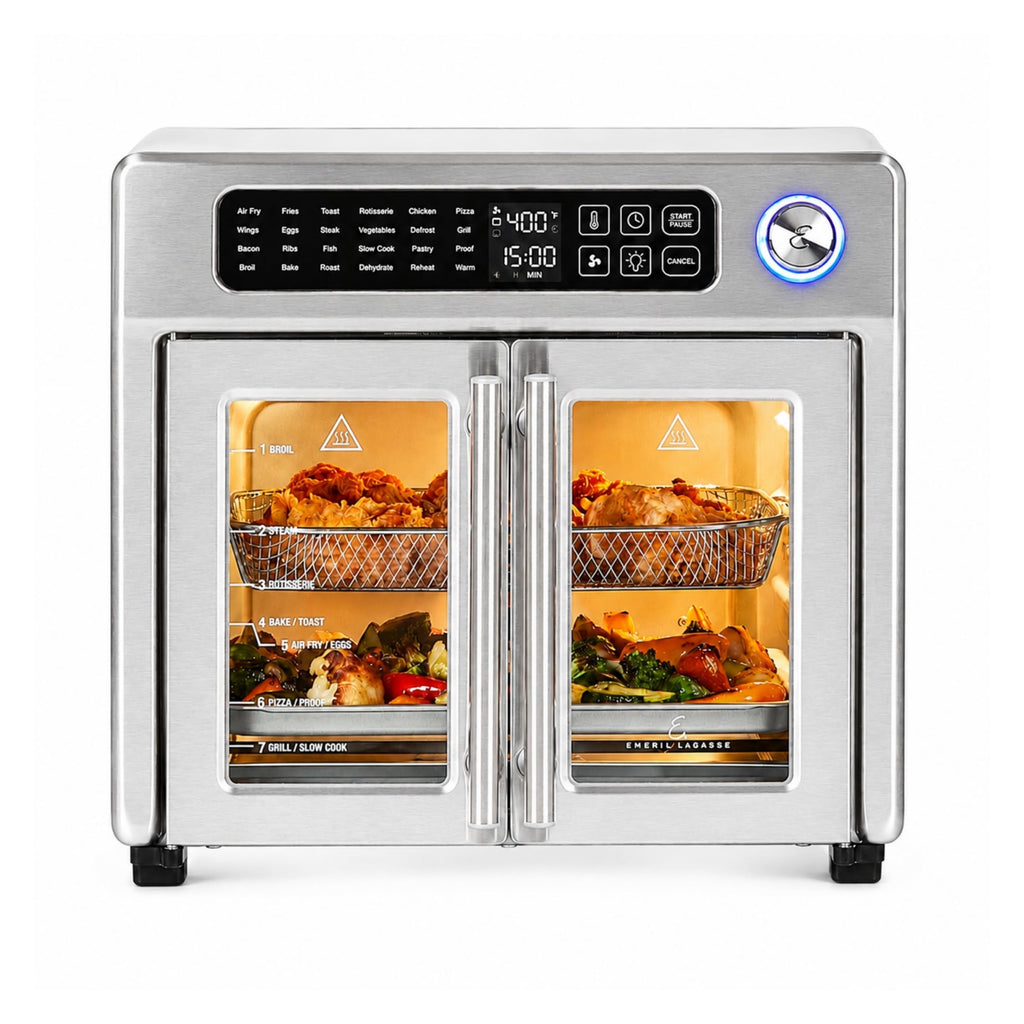 French Door Air Fryer Toaster Oven, 26 Qt Countertop Multi-Function