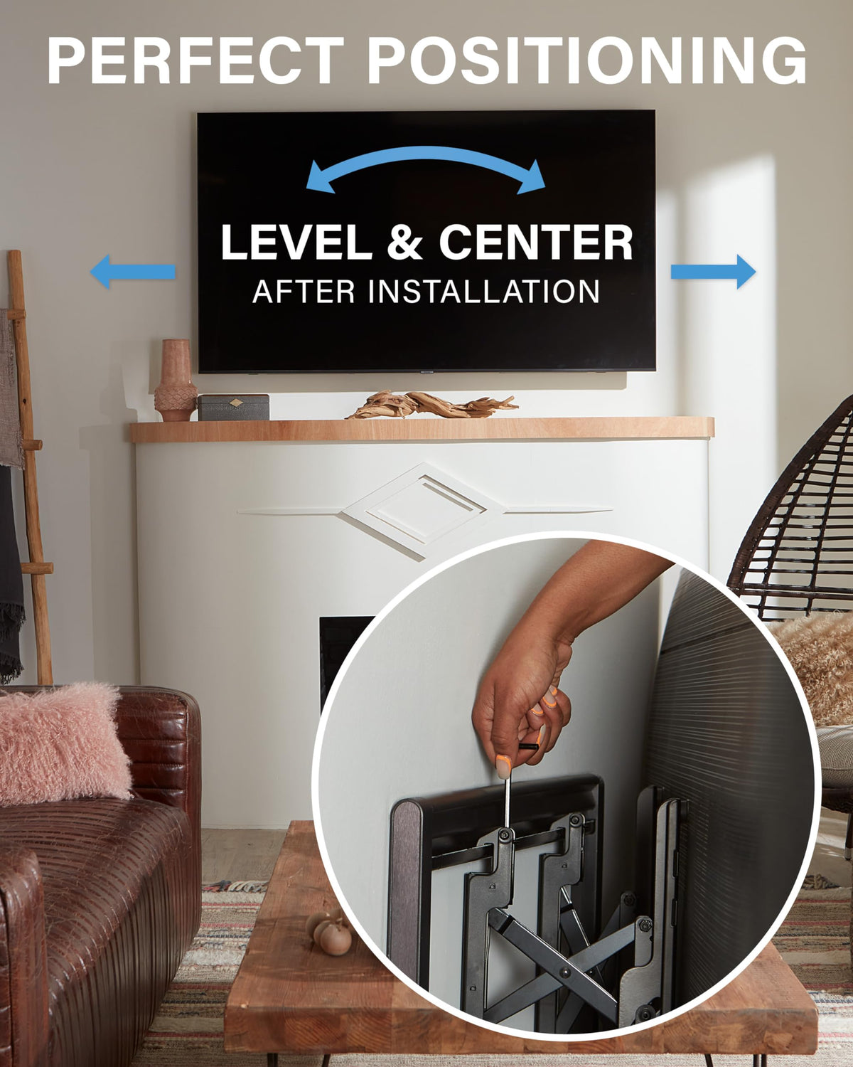 Tilting TV Wall Mount for 42 to 90 Inch TVs, Low Profile, 12 Degree Tilt