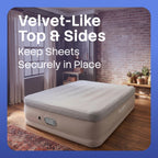 Dream 18 inch queen air mattress luxury raised with built in dual pump for home camping guests
