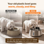 Wireless doggy fountain 7L 1.85 Gal cordless stainless steel pet fountain 4 layer filtration 30 day battery