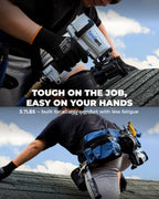 Pneumatic roofing coil nailer tool for 3/4 to 1 3/4 inch 15 degree coil nails professional heavy duty