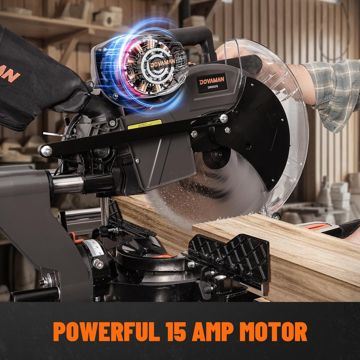 12 Inch Dual Bevel Sliding Compound Miter Saw 15 Amp Power Tool for Woodworking and DIY Projects