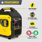 4000 Watt Dual Fuel RV Ready Portable Inverter Generator for Camping and Emergency Backup Power