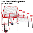 Volleyball Training Net Equipment 11x8FT Portable Volleyball Practice Net for Skills Training