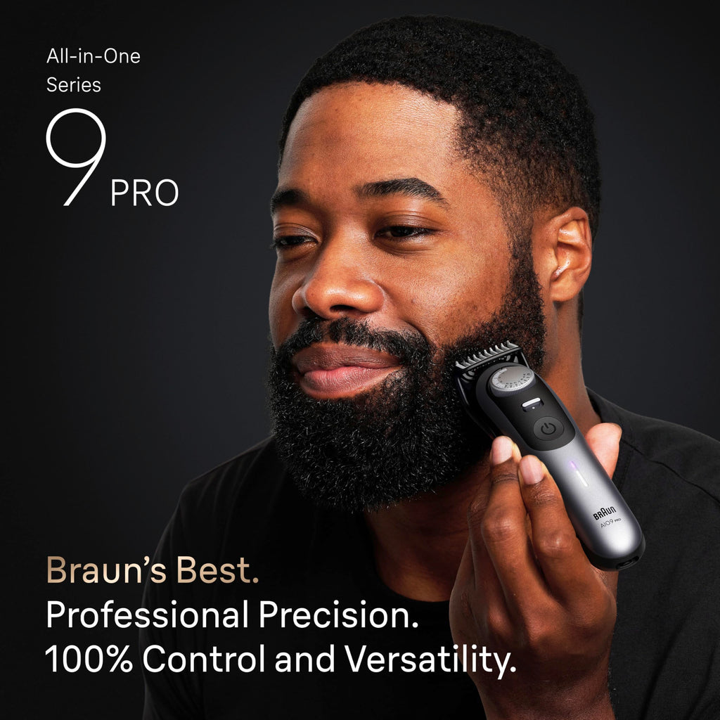All in One Series 9 PRO Electric Beard Trimmer Hair Clipper Shaver Razor Face Hair Body AIO 9570 Cordless