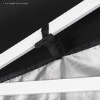 Food booth sidewall kit set of 4 fits 10x10 straight leg canopy tent with 2 serving windows black mesh