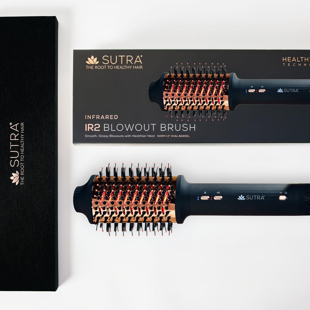 IR2 Infrared Blowout Brush Hair Styling Tool with Infrared Heat for Faster Drying and Smooth Finish